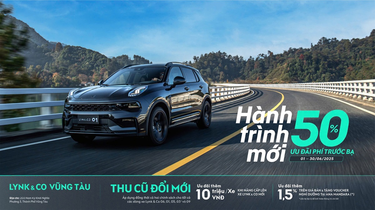 ƯU ĐÃI 50% LỆ PHÍ TRƯỚC BẠ Áp dụng cho tất cả các dòng xe Lynk & Co 06, 01, 05, 03+, 09