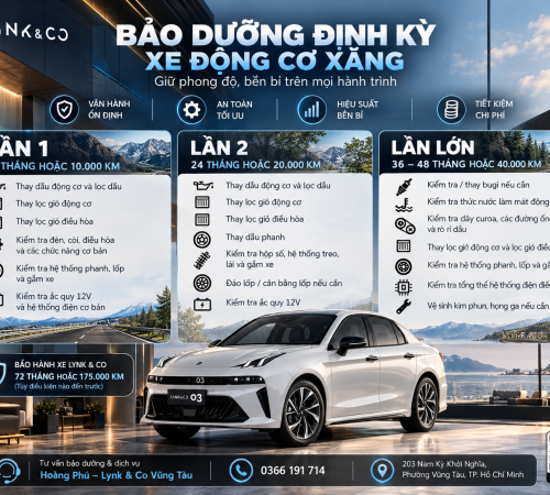 CHÍNH SÁCH BẢO HÀNH XE LYNK & CO ĐỘNG CƠ XĂNG