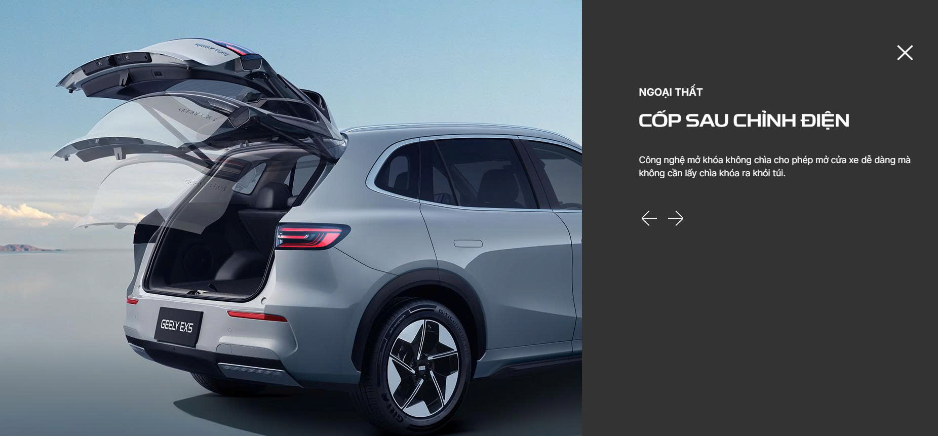 cốp điện xe Geely EX5